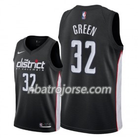 Män Washington Wizards Tröja Jeff Green 32 2018-19 Nike City Edition Svart Swingman